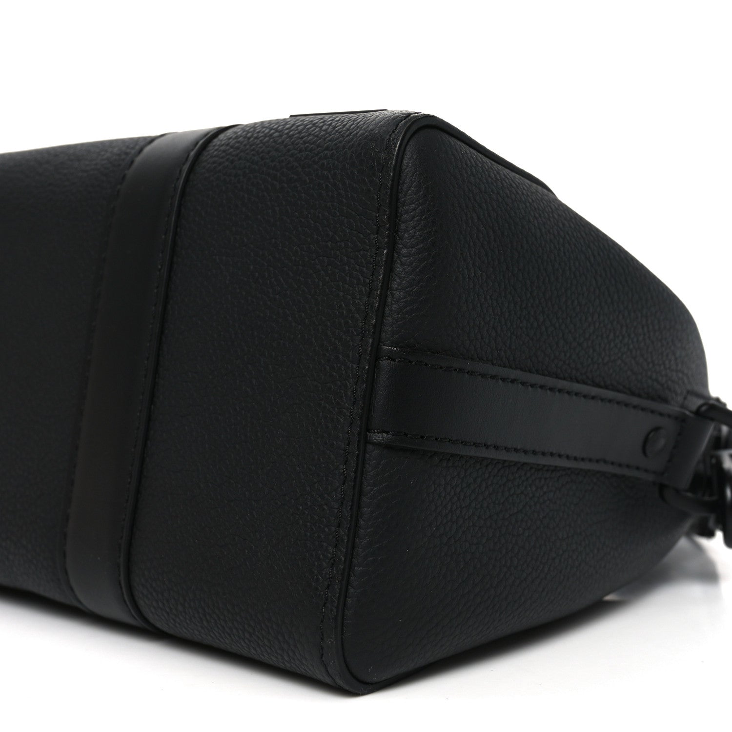 Grained Calfskin Aerogram City Keepall Black