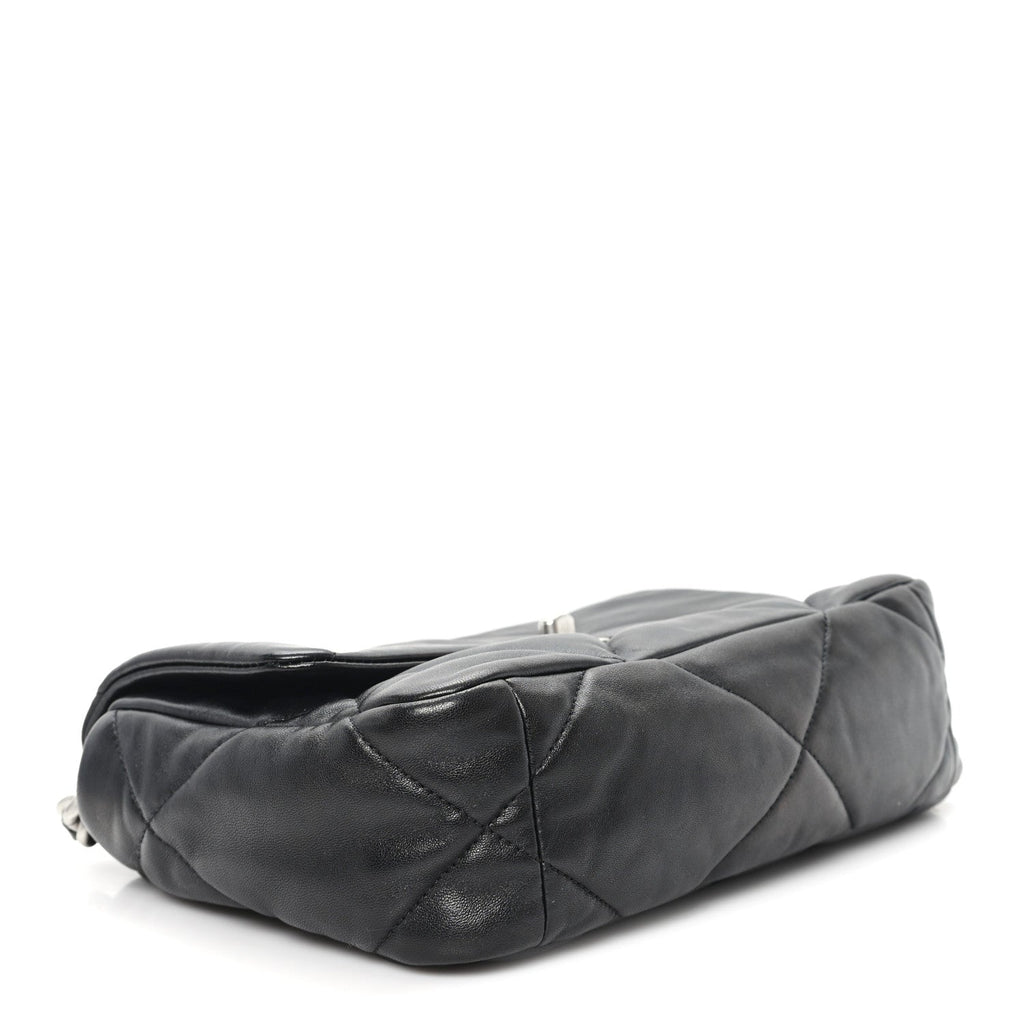 Lambskin Quilted Medium Chanel 19 Flap Black
