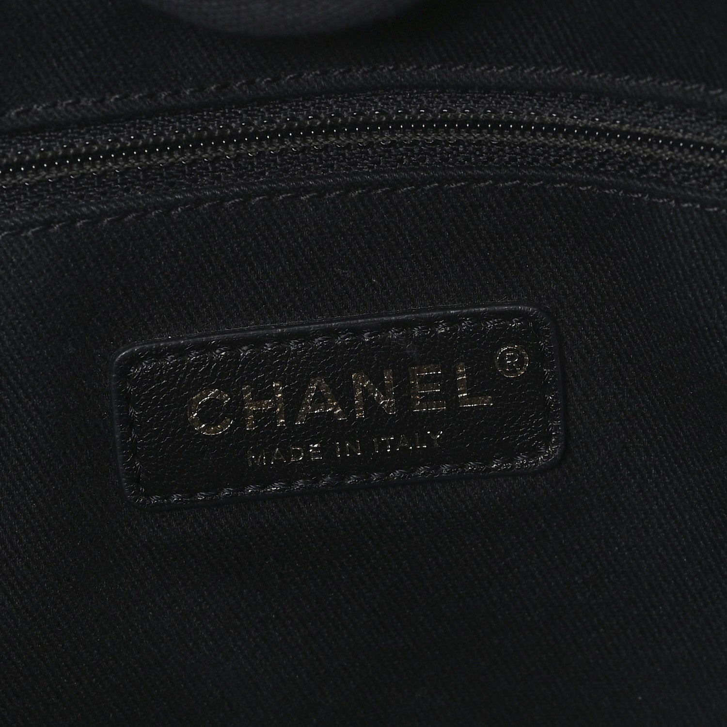 Mixed Fibers Calfskin Small Deauville Tote Black