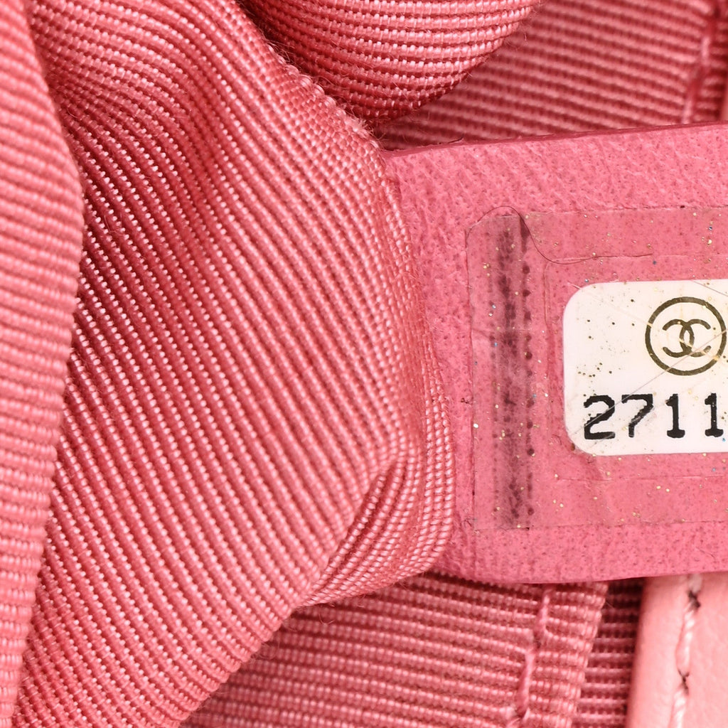 Calfskin Chevron Embroidered Small Boy By The Sea Flap Pink