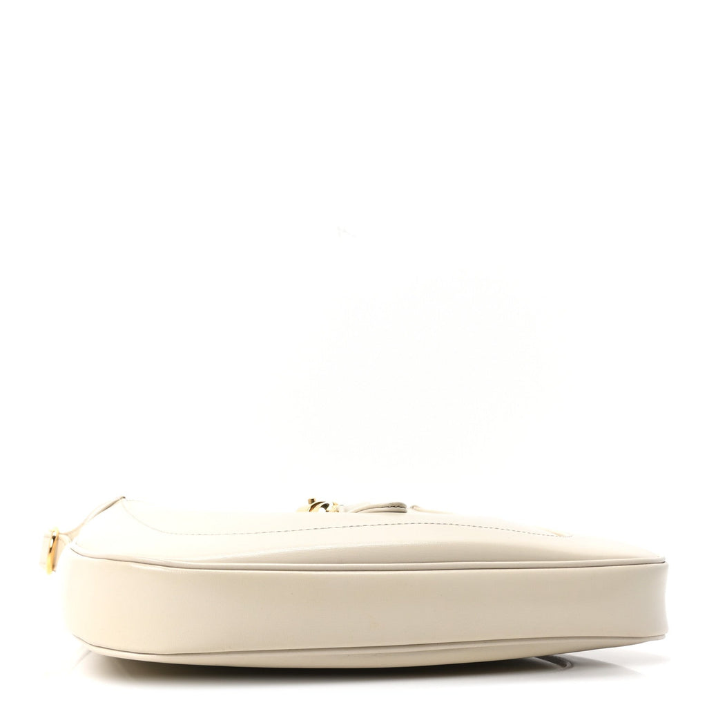 Boarded Dyana Lux Calfskin Small Jackie 1961 Hobo Mystic White