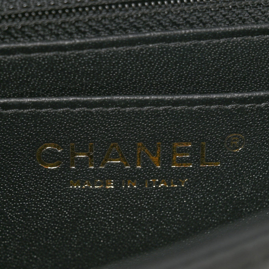 Lambskin Quilted Mini Rectangular Flap Black