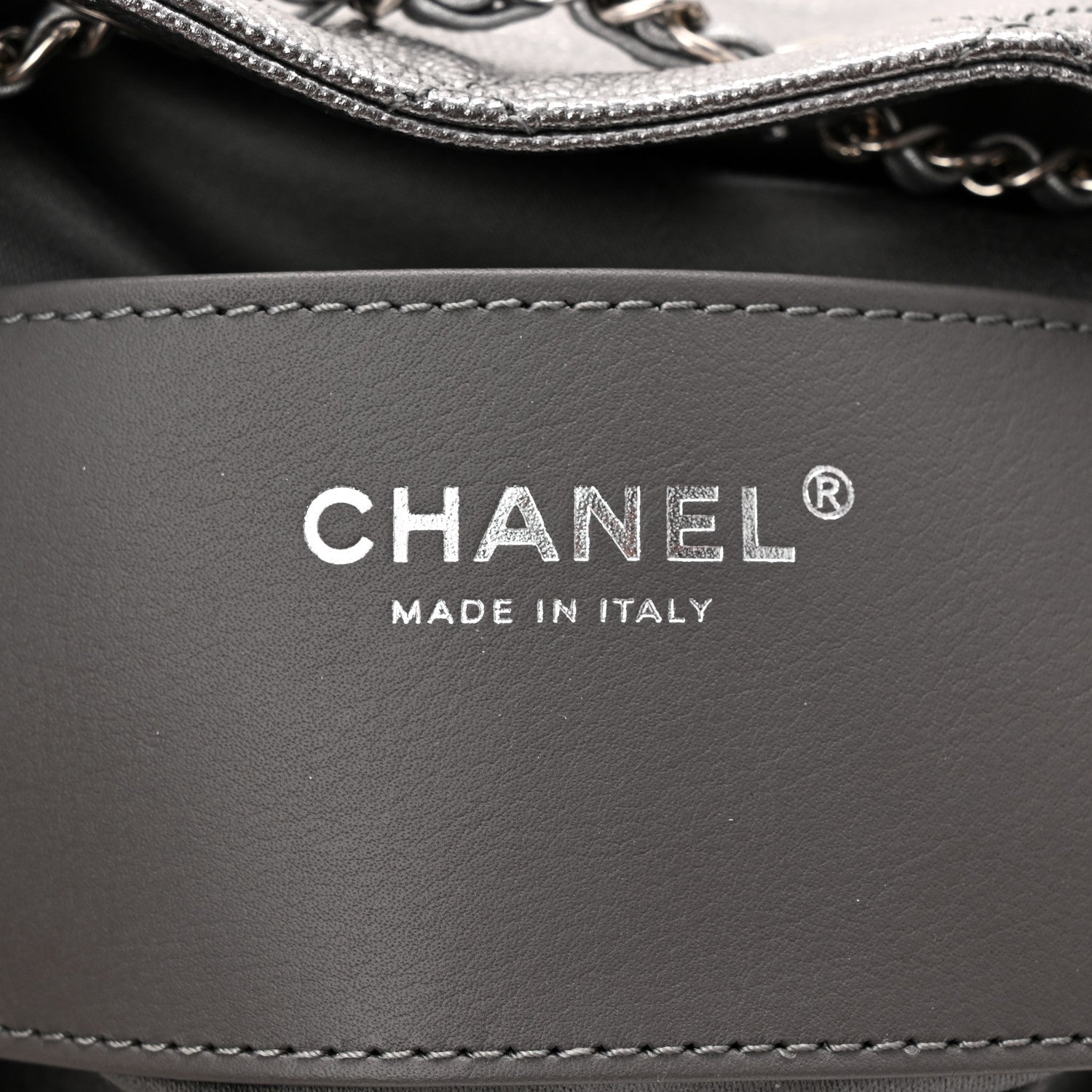 Metallic Caviar Quilted Mini Chanel 25 Handbag Anthracite