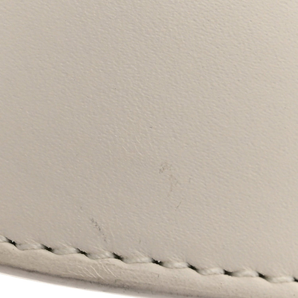 Smooth Calfskin Half Moon Shoulder Bag New Ivory