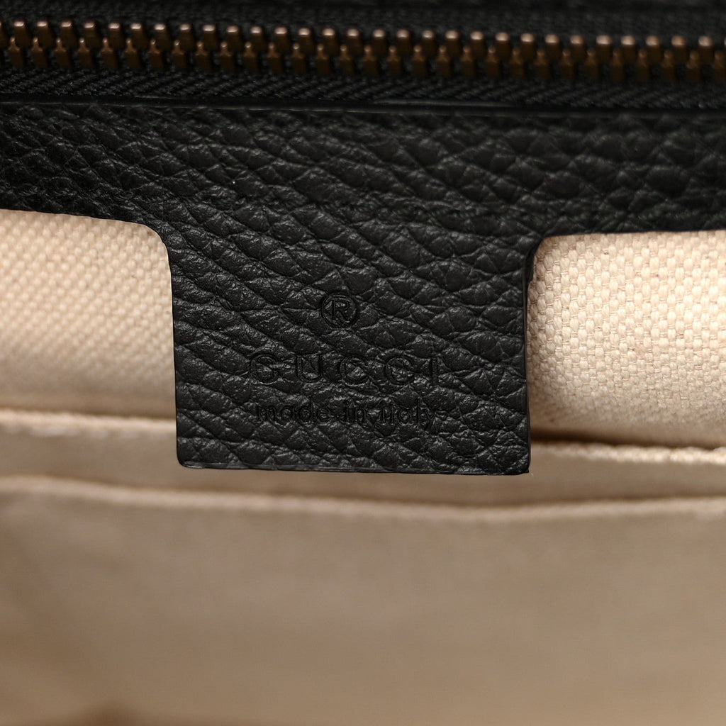 Dollar Calfskin GG Marmont Briefcase Black