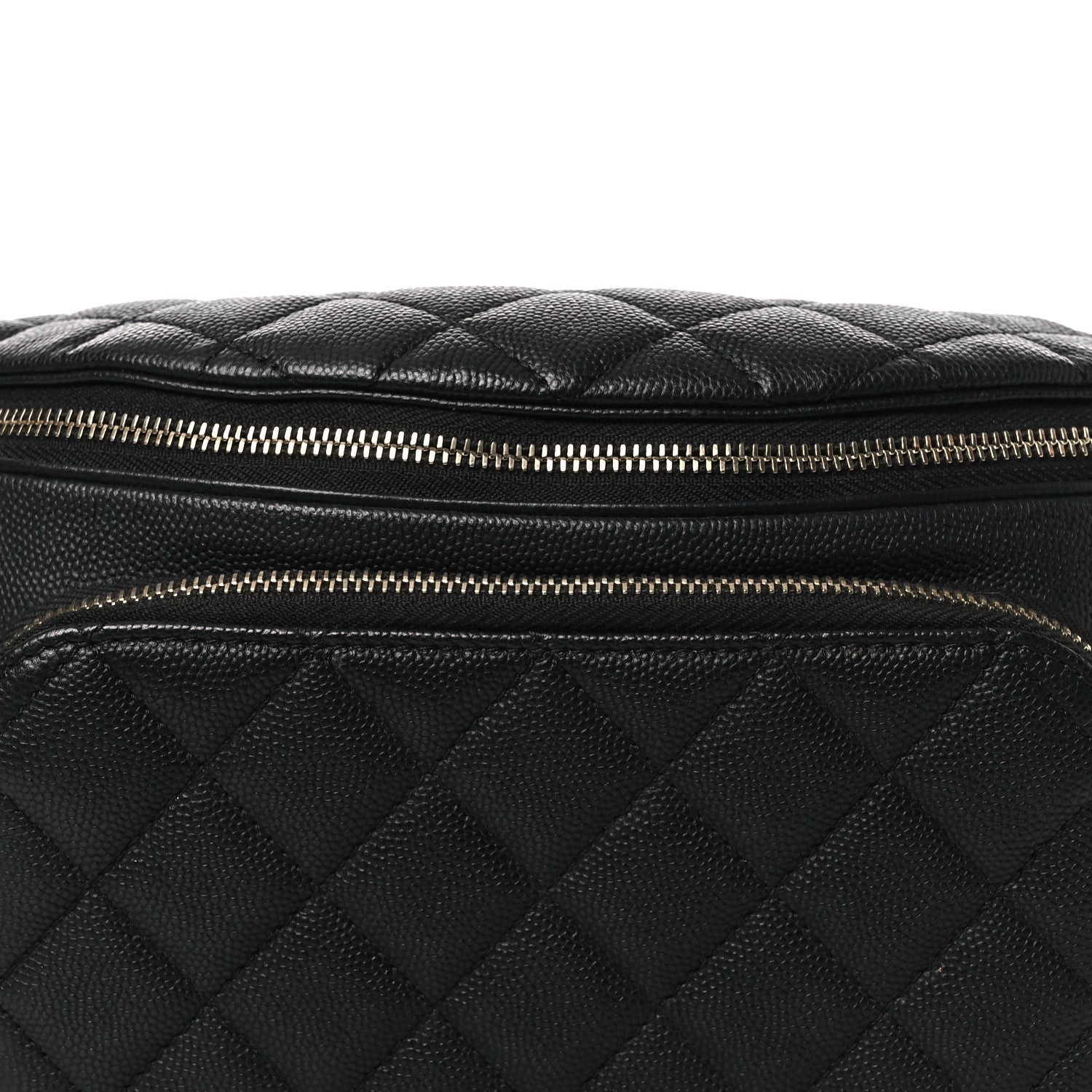 Caviar Quilted Business Affinity Waist Belt Bag Black