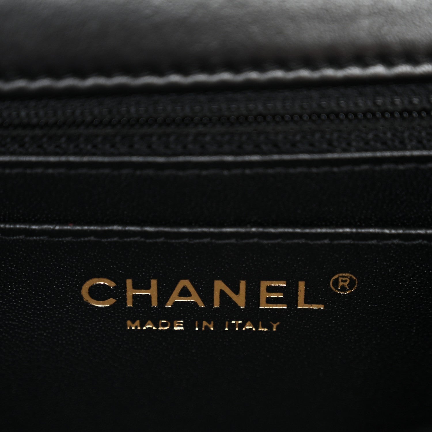 Lambskin Quilted Mini Rectangular Flap Black