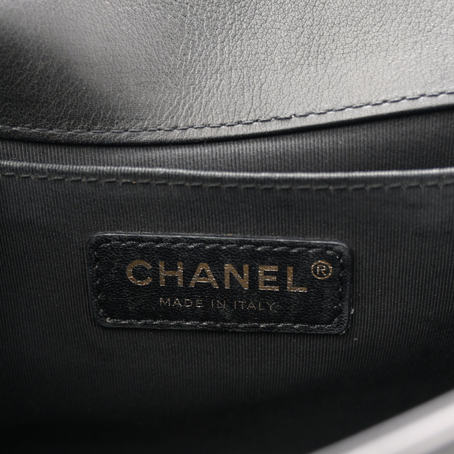 Calfskin Quilted Medium Boy Flap Black
