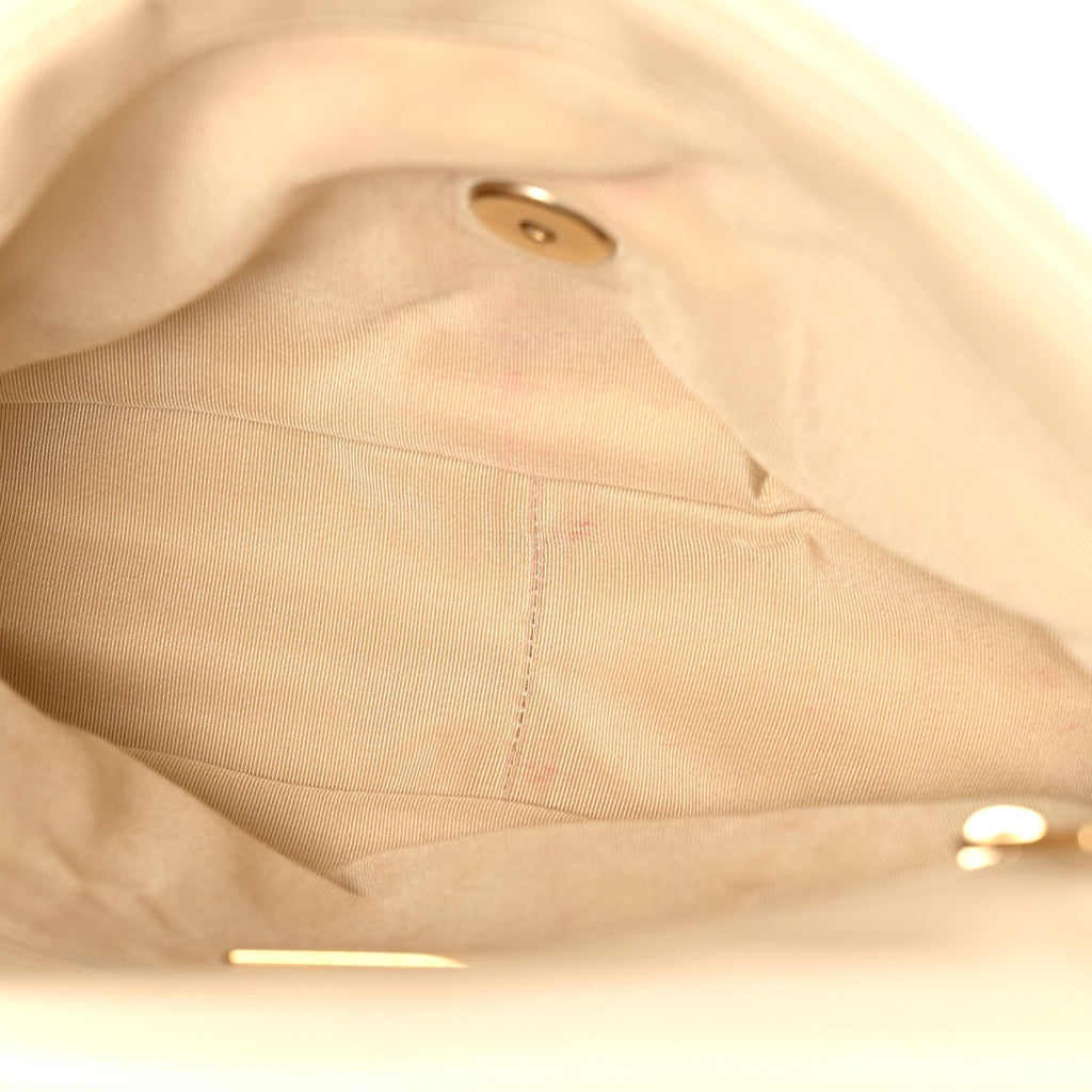 Lambskin Quilted Medium Chanel 19 Flap Light Beige