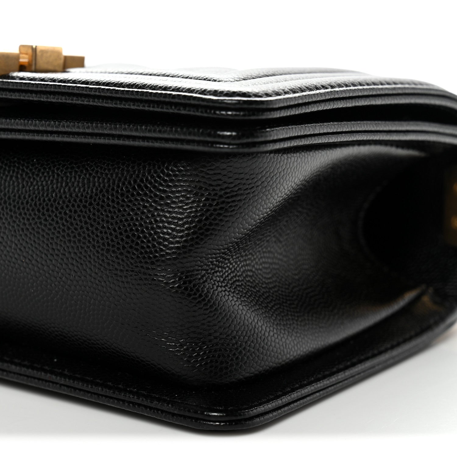 Caviar Quilted Small Boy Flap Black