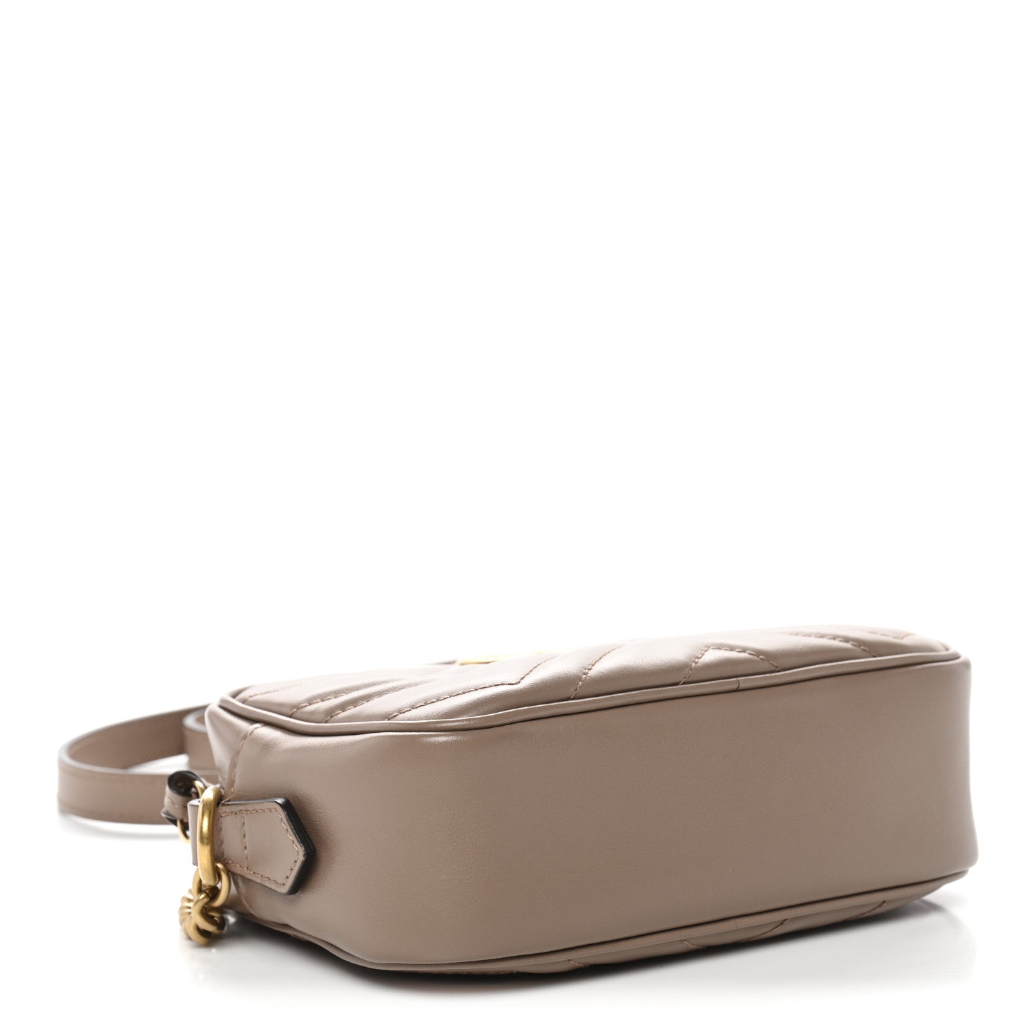 Calfskin Matelasse Mini GG Marmont Chain Shoulder Bag Porcelain Rose