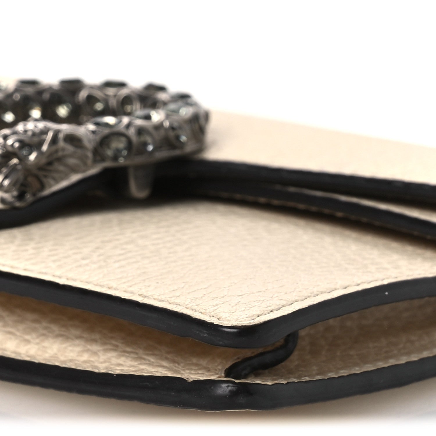 Dollar Calfskin Crystal Super Mini Dionysus Shoulder Bag Mystic White Black Diamond