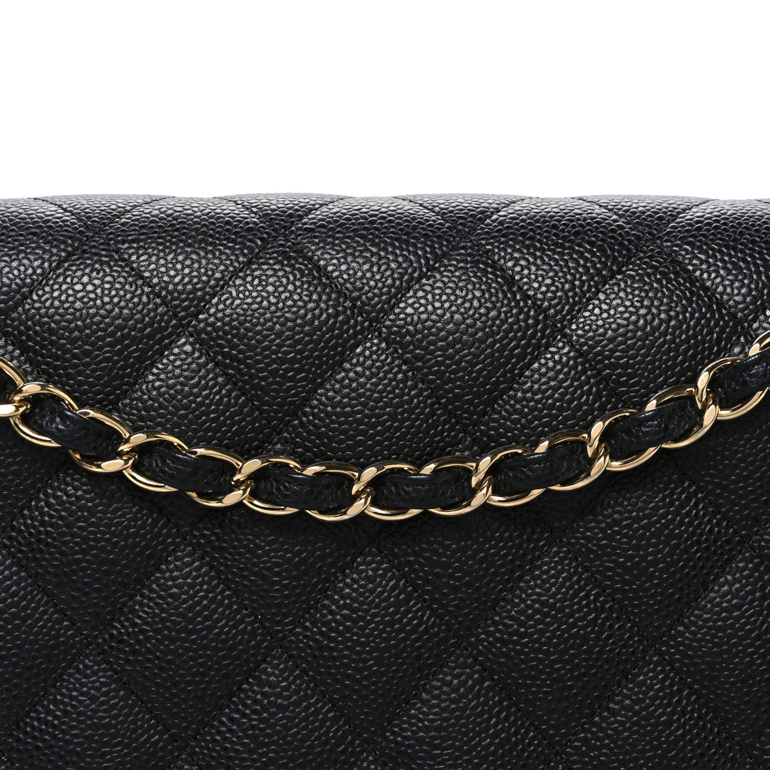 Caviar Quilted Maxi Double Flap Black