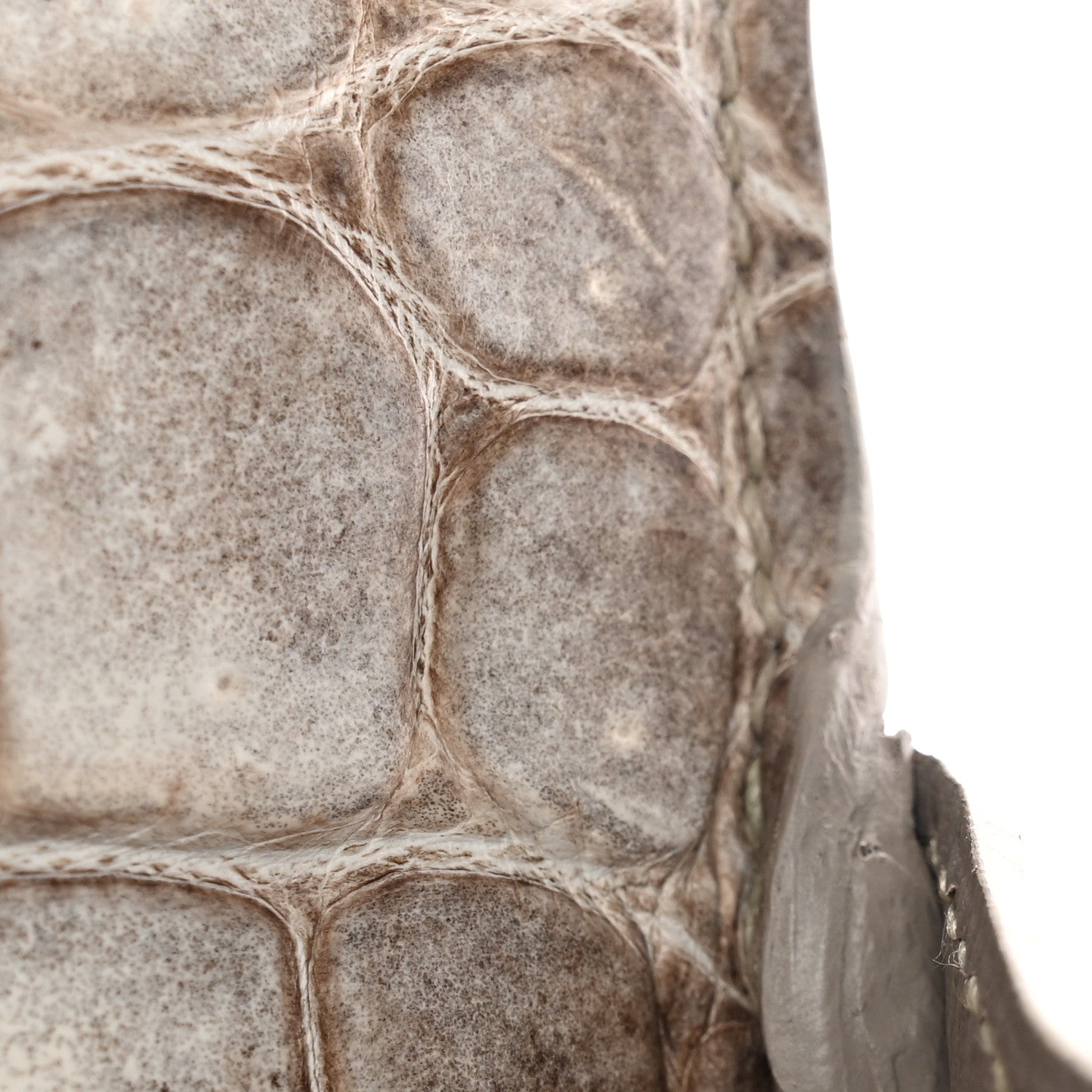 Matte Niloticus Crocodile 18K White Gold Diamond Himalaya Kelly Retourne 28 White