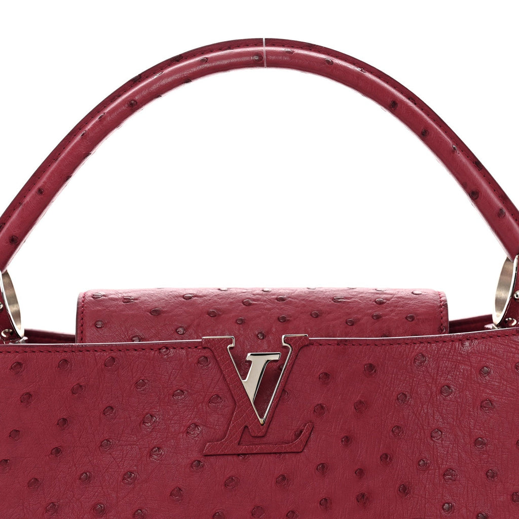 Ostrich Capucines MM Fuchsia