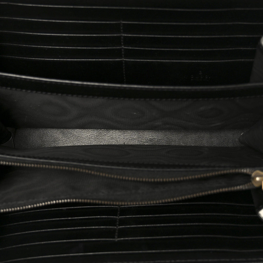 Calfskin Matelasse GG Marmont Chain Wallet Black