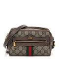 GG Supreme Monogram Web Mini Ophidia Shoulder Bag Brown