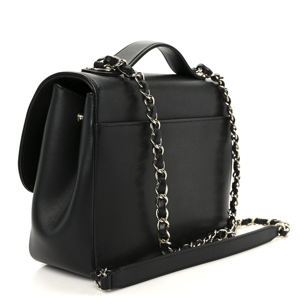 Caviar Quilted Medium Business Affinity Flap Black