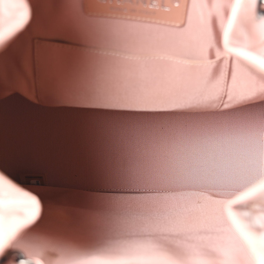Aged Calfskin Quilted Small Gabrielle Backpack Pink
