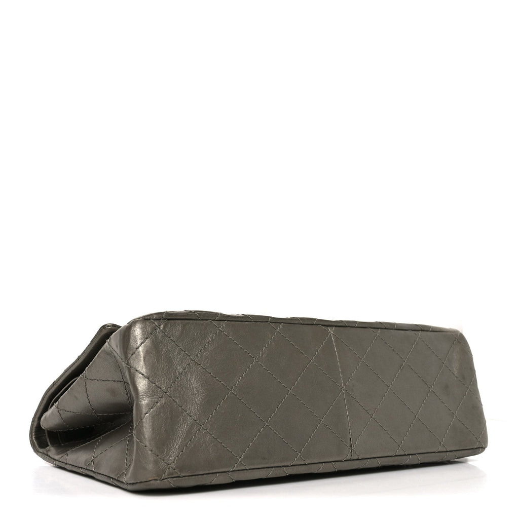 Metallic Aged Calfskin Quilted 2.55 Reissue 226 Flap Dark Gold