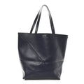 Shiny Calfskin Large Puzzle Fold Tote Abyss Blue