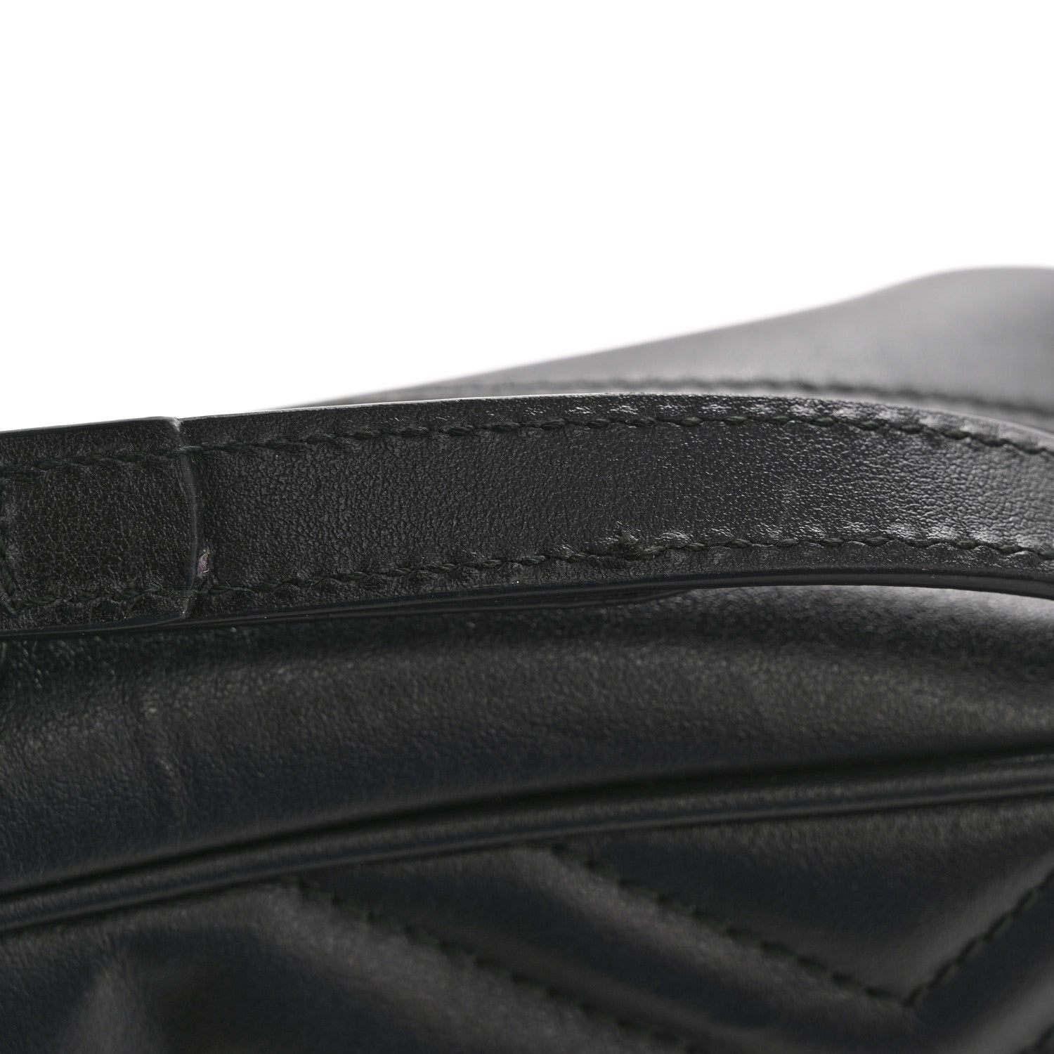 Calfskin Matelasse Small GG Marmont Chain Shoulder Bag Black