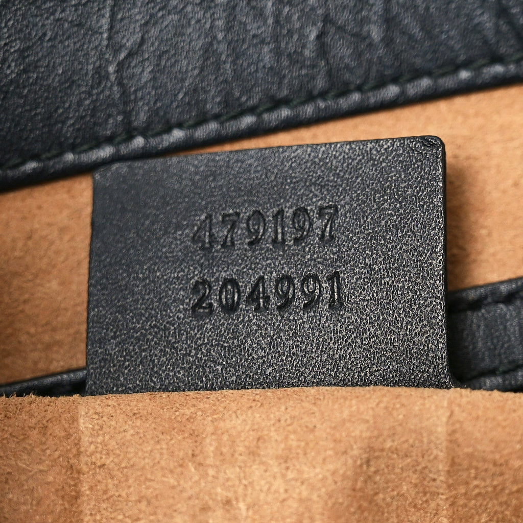 GG Supreme Monogram Medium Padlock Tote Black