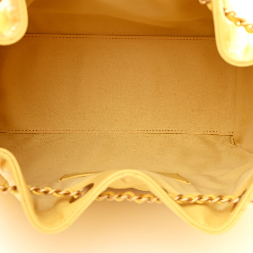Caviar Quilted Small Chanel 25 Handbag Light Yellow