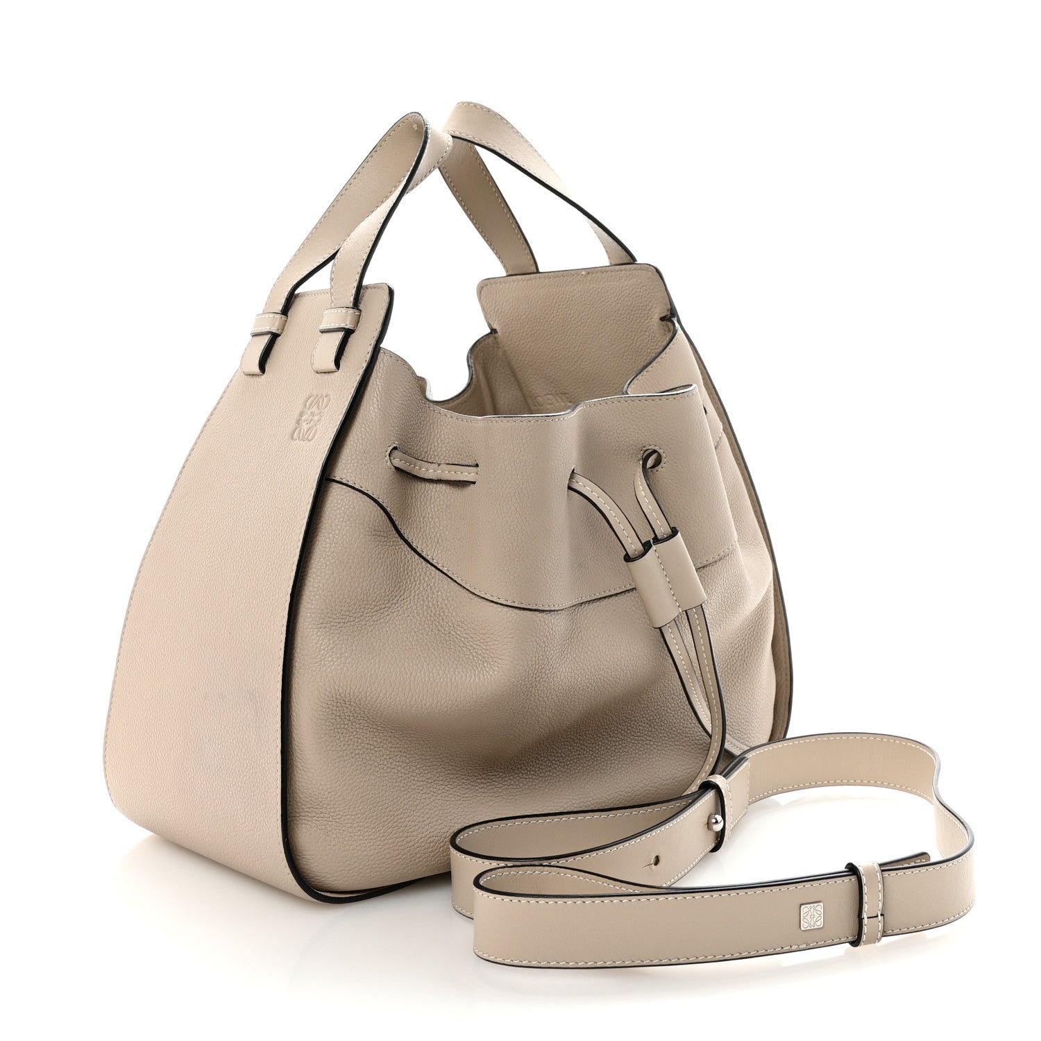 Calfskin Medium Hammock Shoulder Bag Light Oat