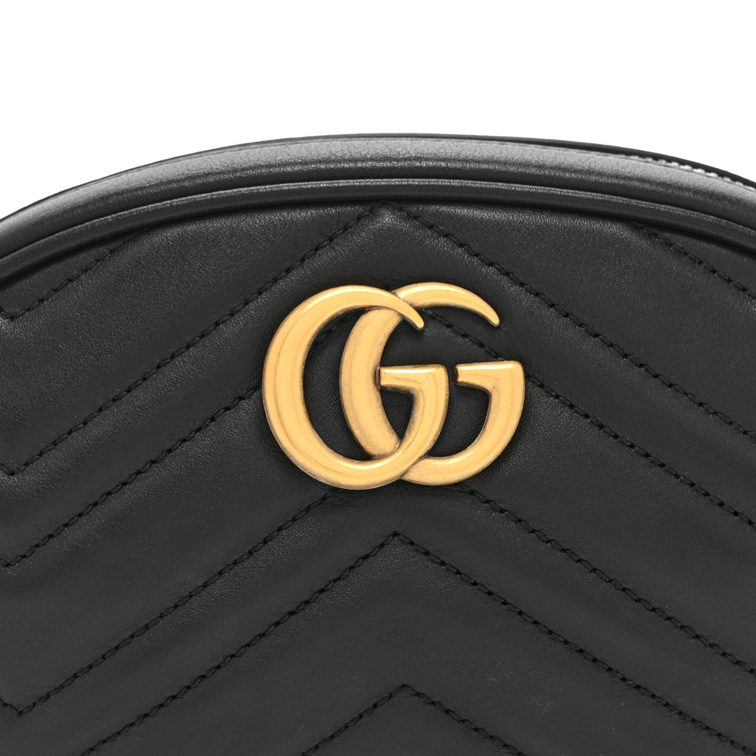 Calfskin Matelasse GG Marmont Belt Bag 85 34 Black