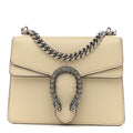 Textured Calfskin Crystal Mini Dionysus Shoulder Bag Mystic White