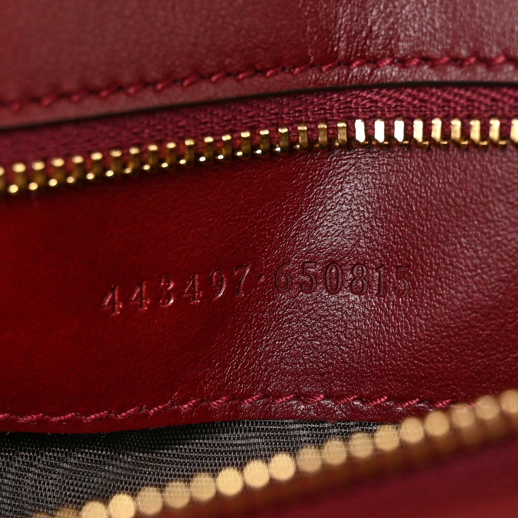 Calfskin Matelasse Small GG Marmont Shoulder Bag Ancora Red