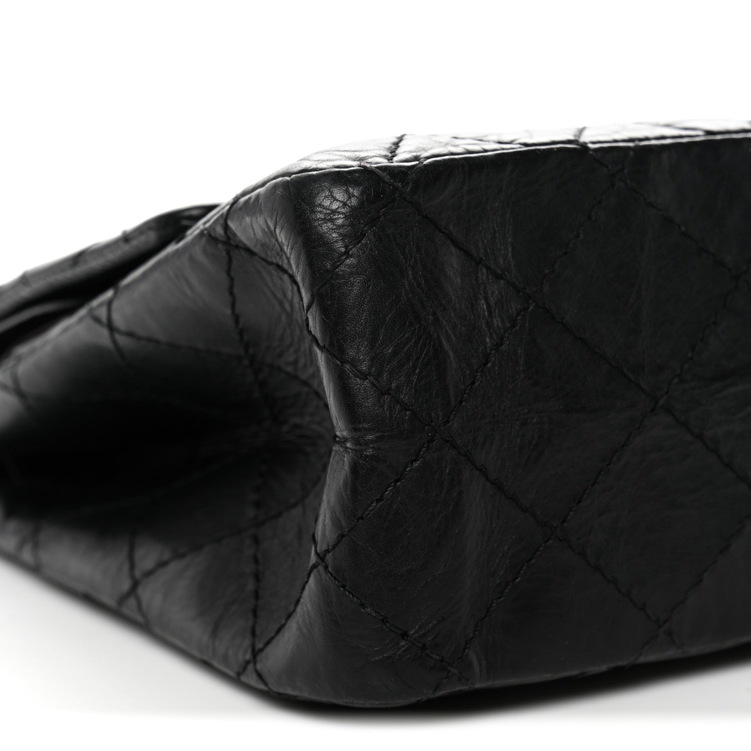 Aged Calfskin Quilted 2.55 Reissue 226 Flap Black