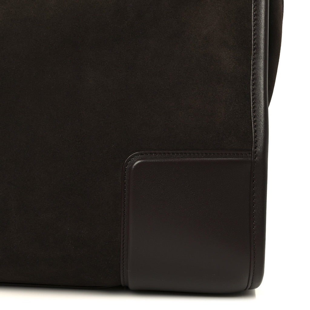 Suede Calfskin Large Amazona 180 Dark Chestnut