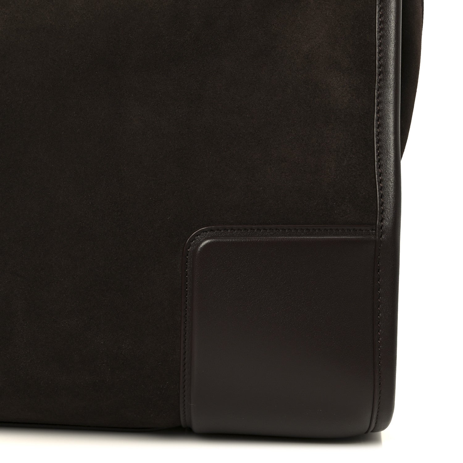 Suede Calfskin Large Amazona 180 Dark Chestnut