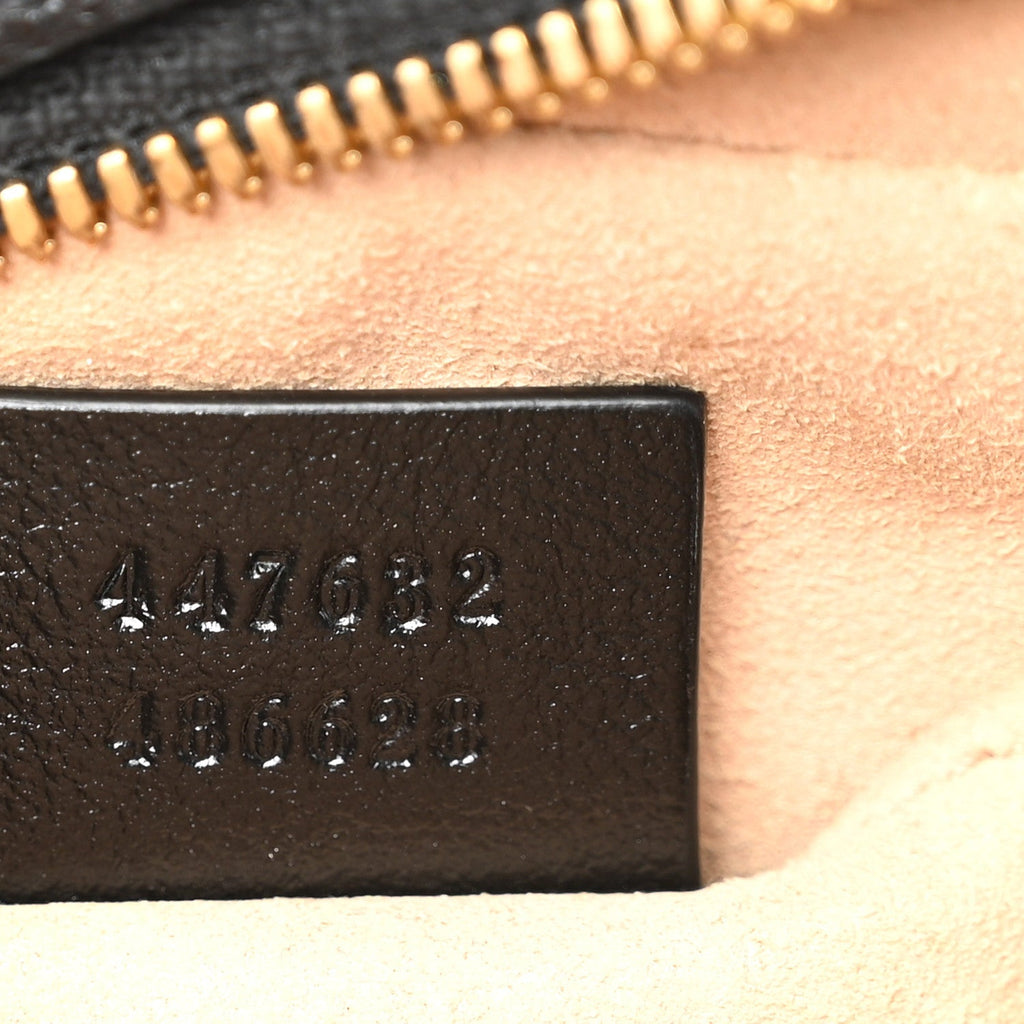 Monogram Matelasse Diagonal Small GG Marmont Chain Shoulder Bag Beige Black