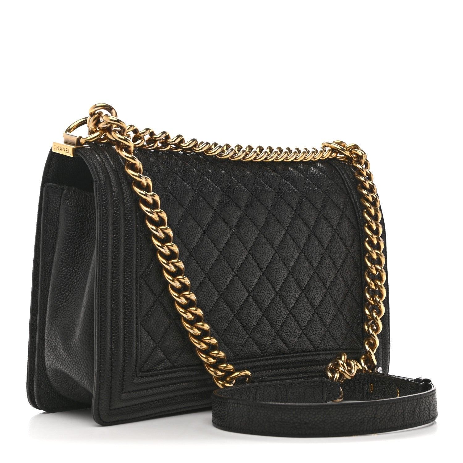 Caviar Quilted New Medium Boy Flap Black