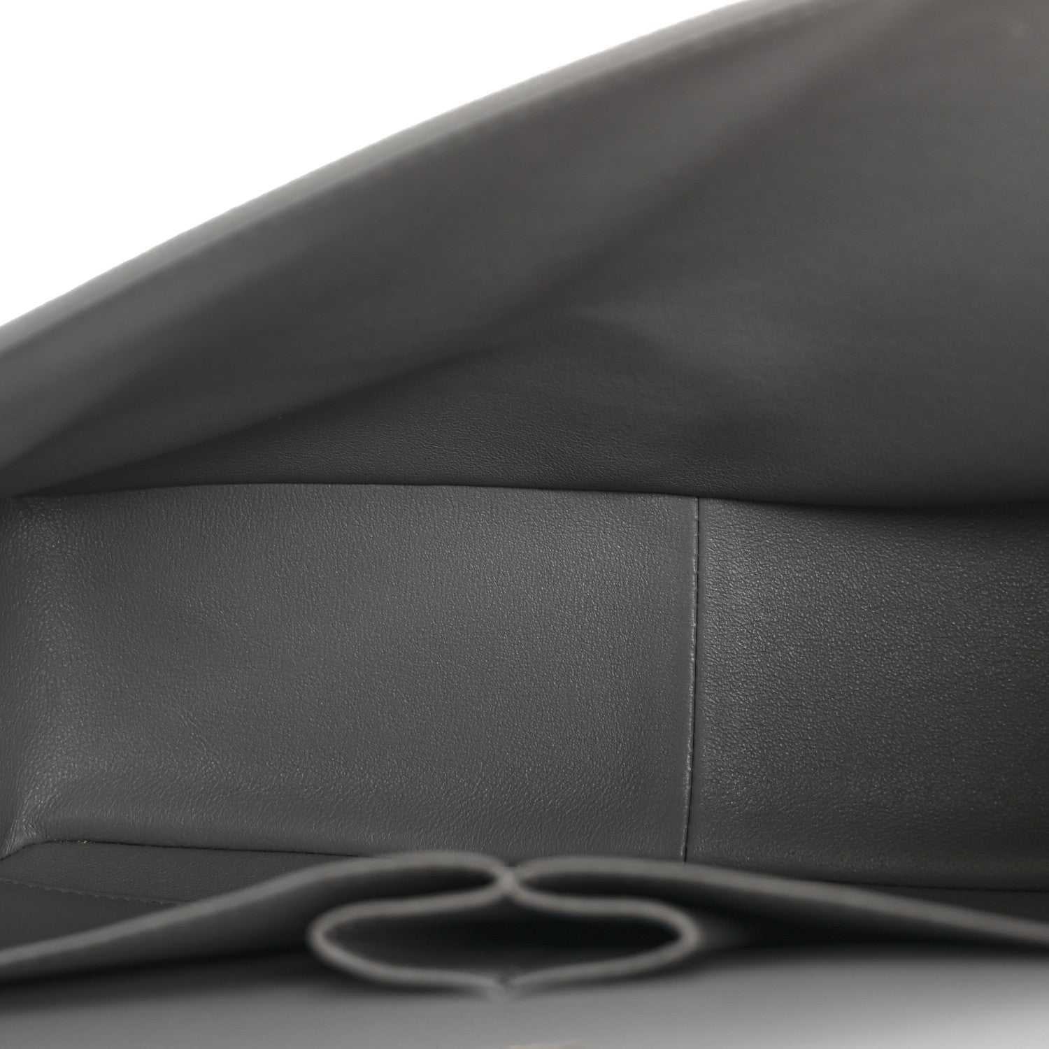 Caviar Quilted Jumbo Double Flap Grey