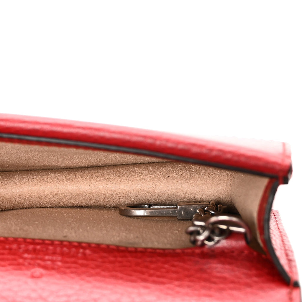 Dollar Calfskin Swarovski Crystal Small Dionysus Shoulder Bag Hibiscus Red