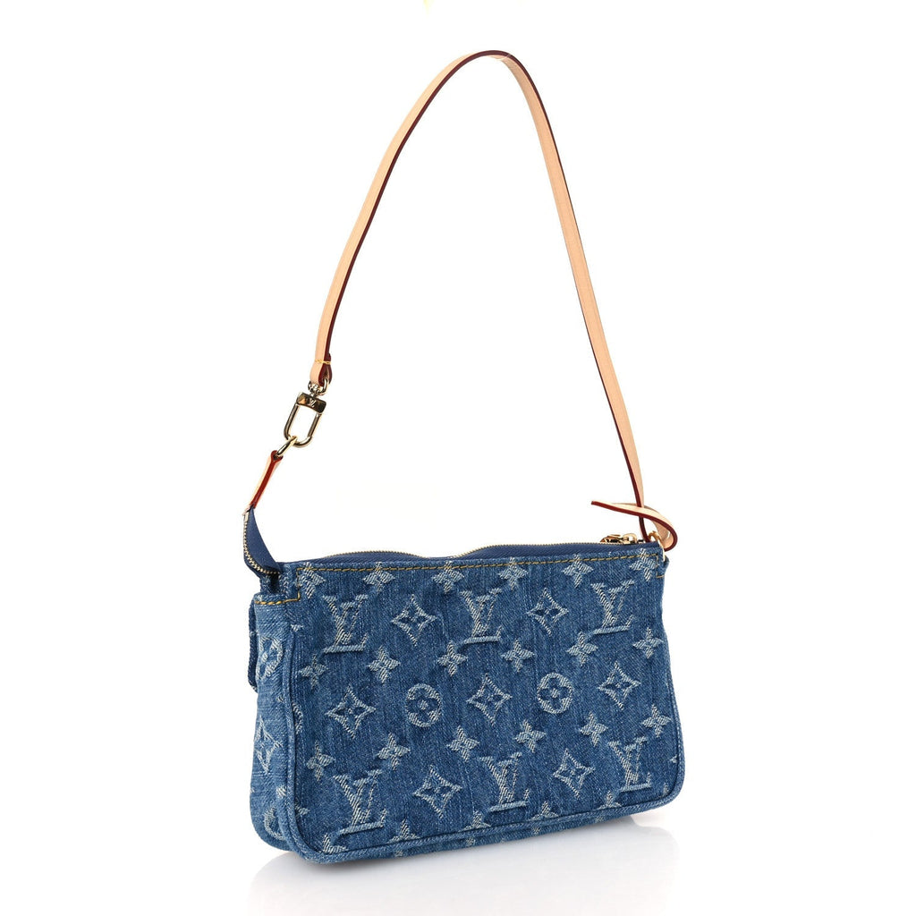 Monogram Pochette Accessories Cargo  Blue Denim