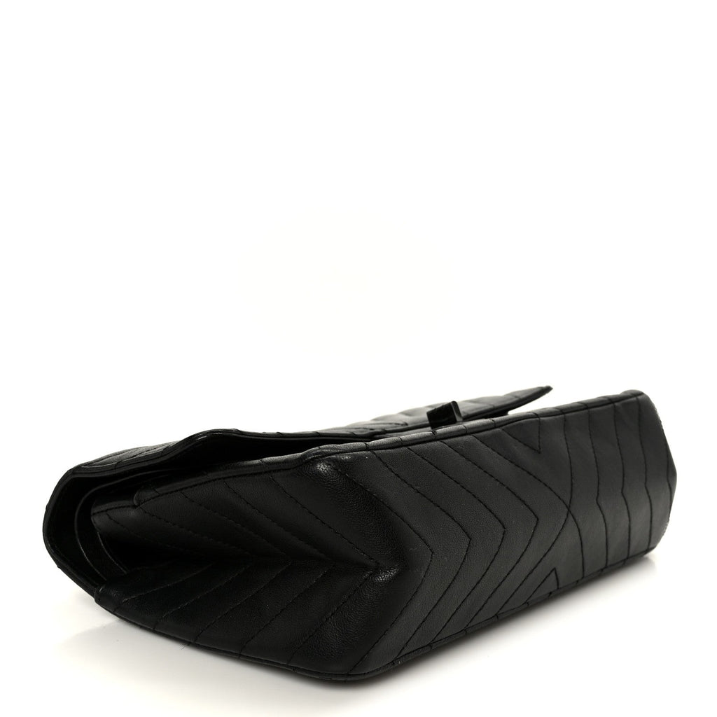 Sheepskin Chevron Quilted 2.55 Reissue 225 Double Flap So Black