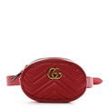 Calfskin Matelasse GG Marmont Belt Bag 85 34 Hibiscus Red