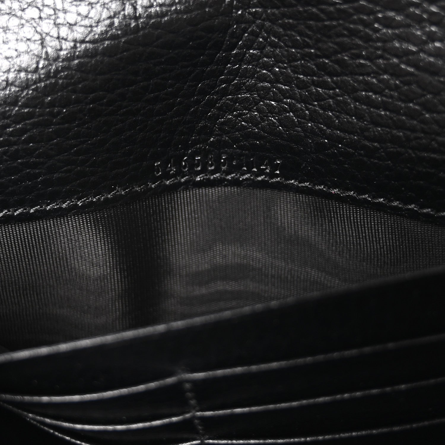 Dollar Calfskin GG Supreme Monogram Petite GG Marmont Wallet Chain Bag Black Beige Ebony