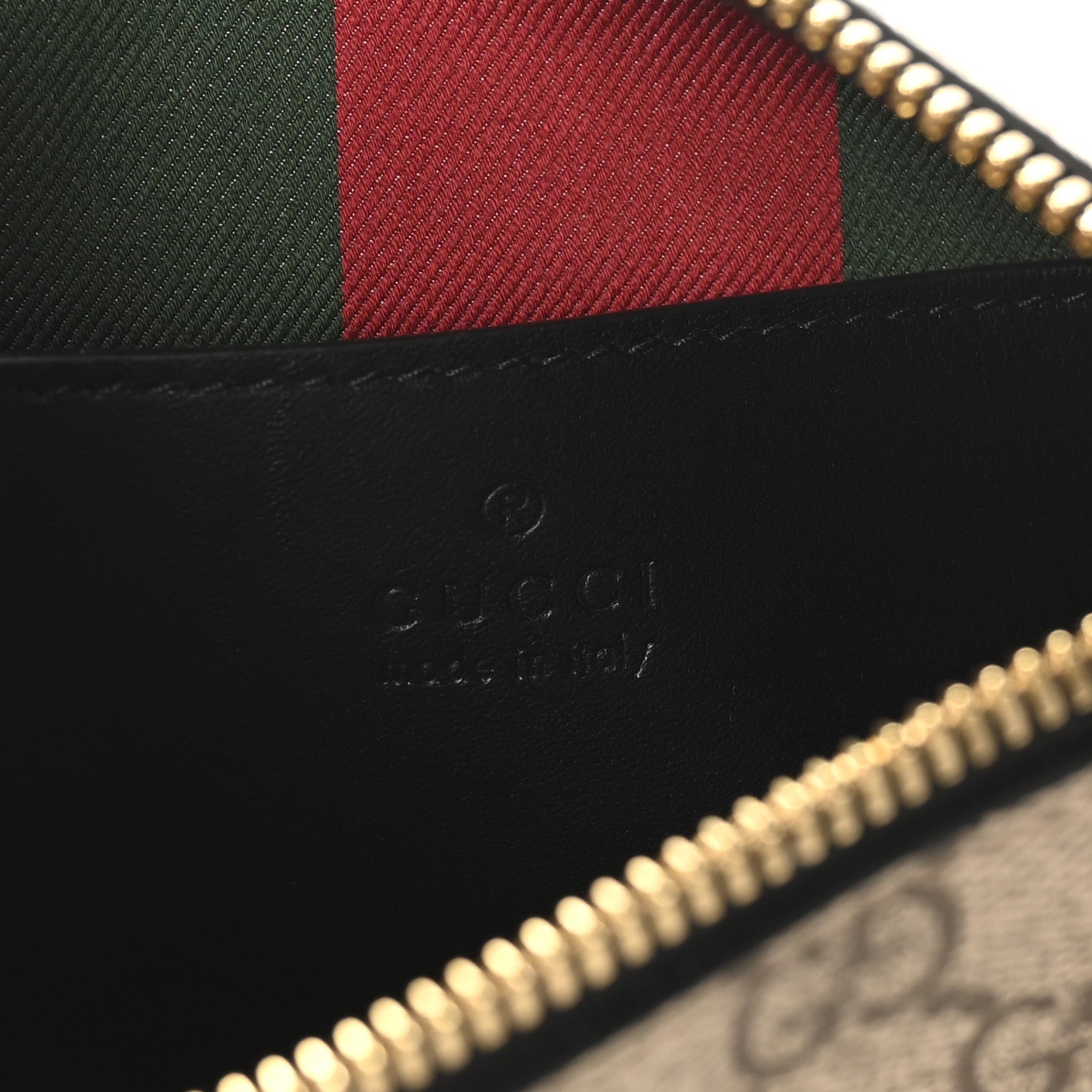 GG Supreme Monogram Textured Calfskin Small Emblem Shoulder Bag Beige Black