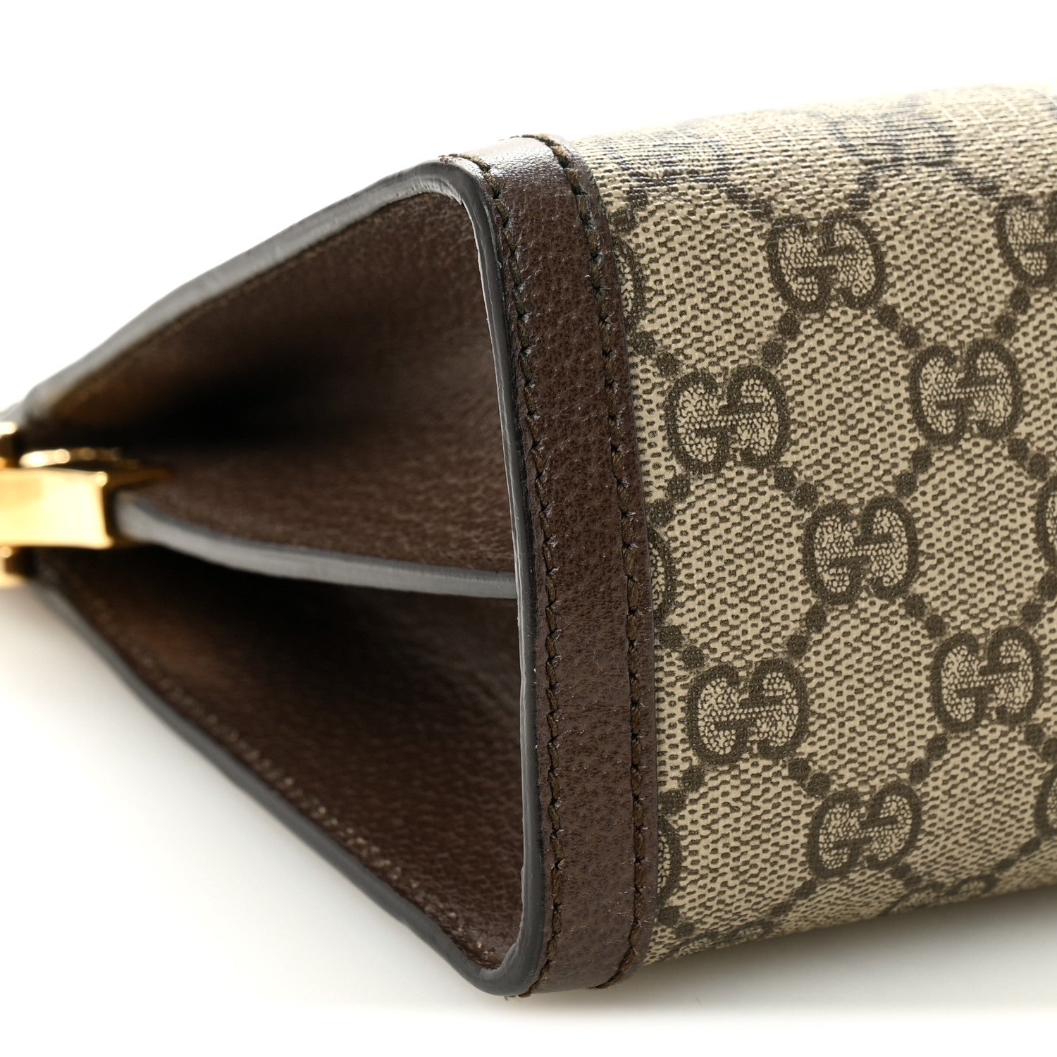 GG Supreme Monogram Web Medium Ophidia Chain Shoulder Bag Brown