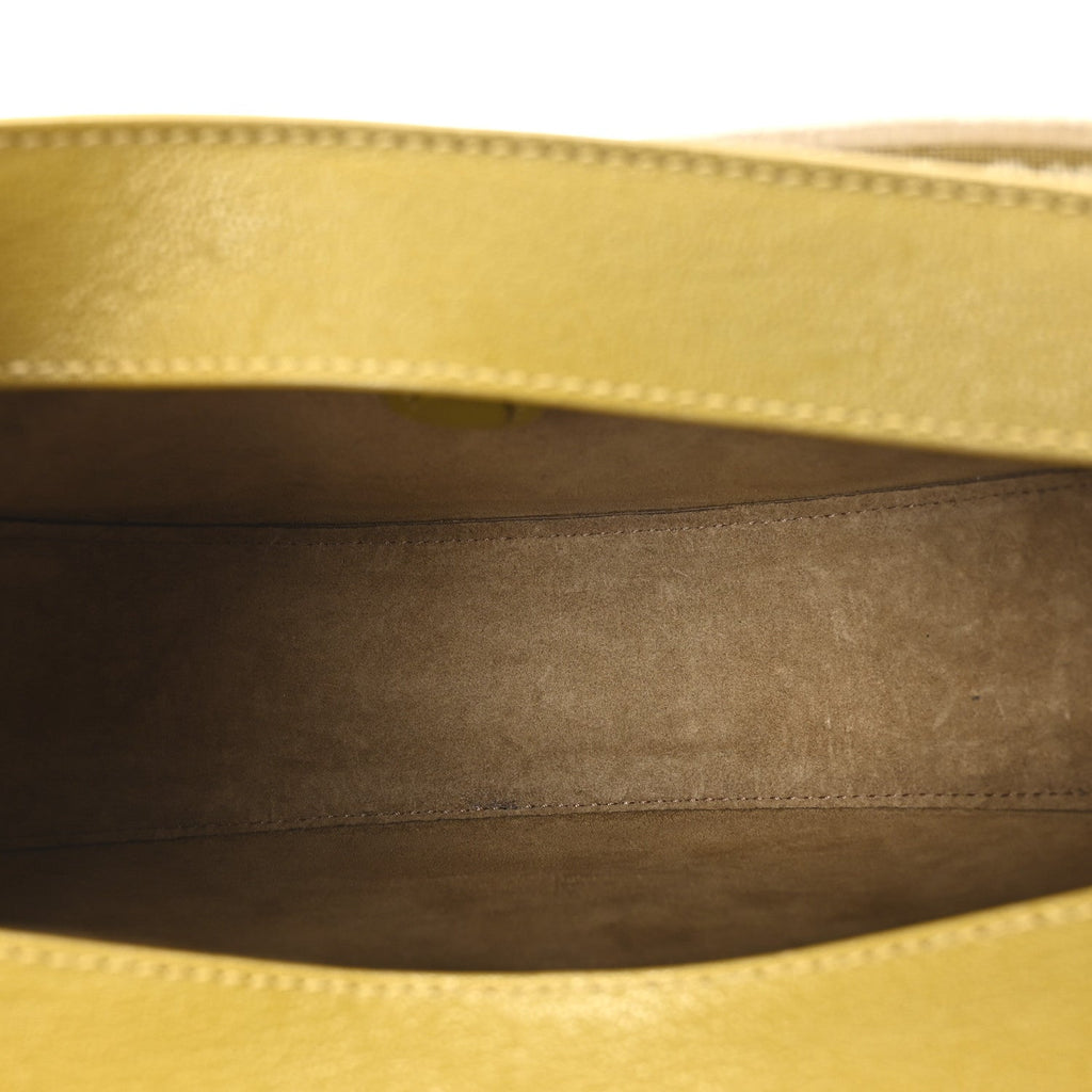 Satin Calfskin Jacquard Small Luna Bag Ochre