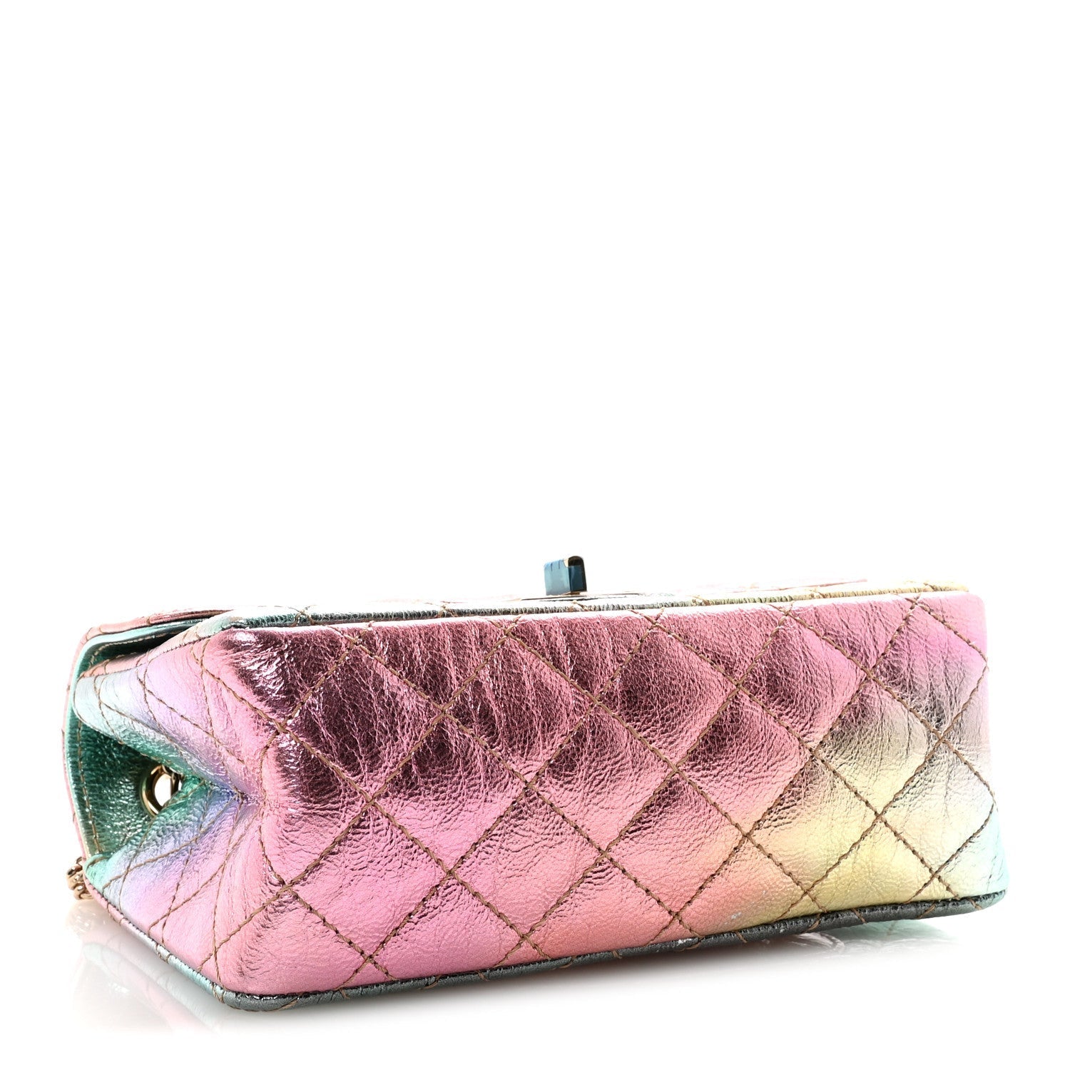 Metallic Goatskin Quilted Mini 2.55 Reissue Flap Multicolor