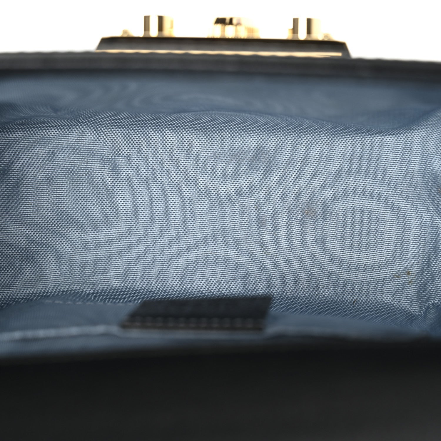 Grained Calfskin Bee Star Small Padlock Shoulder Bag Black