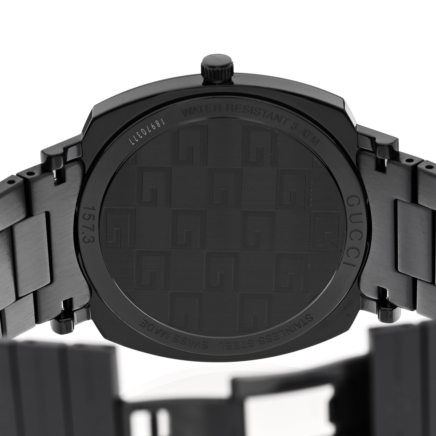 PVD Stainless Steel 38mm Grip Quartz Watch Black