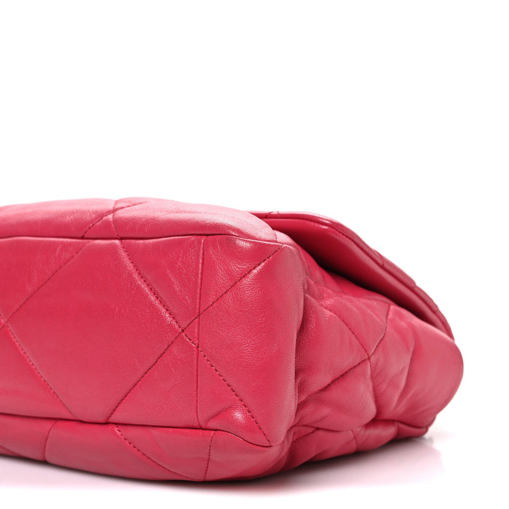 Goatskin Quilted Large Chanel 19 Flap Pink